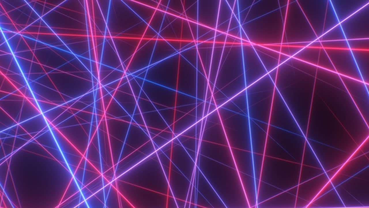 Sci-Fi Futuristic Neon Laser Beam Tubes Flicker Flash Red Blue Light 4K 60fps Wallpaper Background