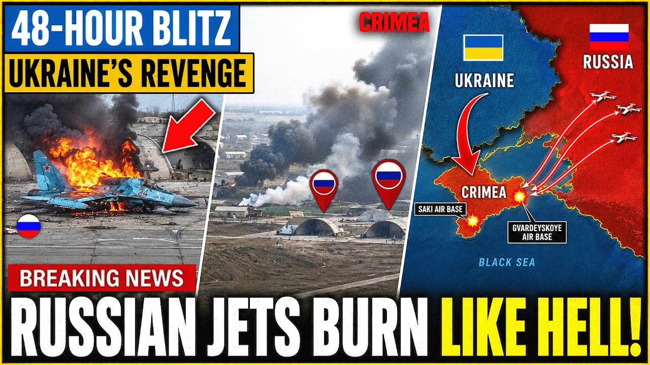 Crimea's Shield is Destroyed! Russian Jets Burn Like Hell as Ukraine Strikes for 48 Hours Straight!