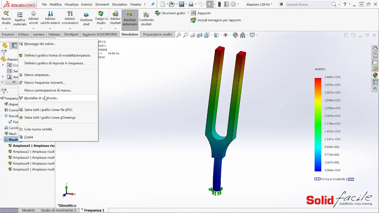 SolidWorks Simulation Professional: Analisi in Frequenza