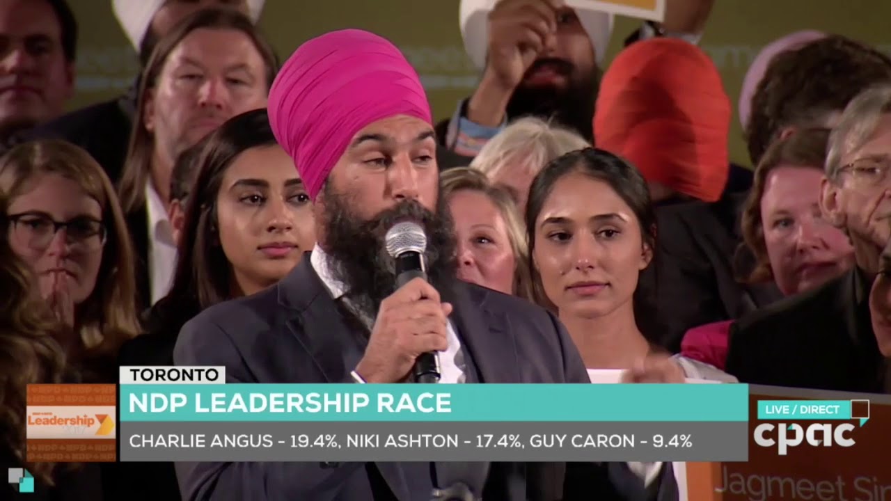 Jagmeet Singh wins NDP leadership on first ballot, speaks to supporters