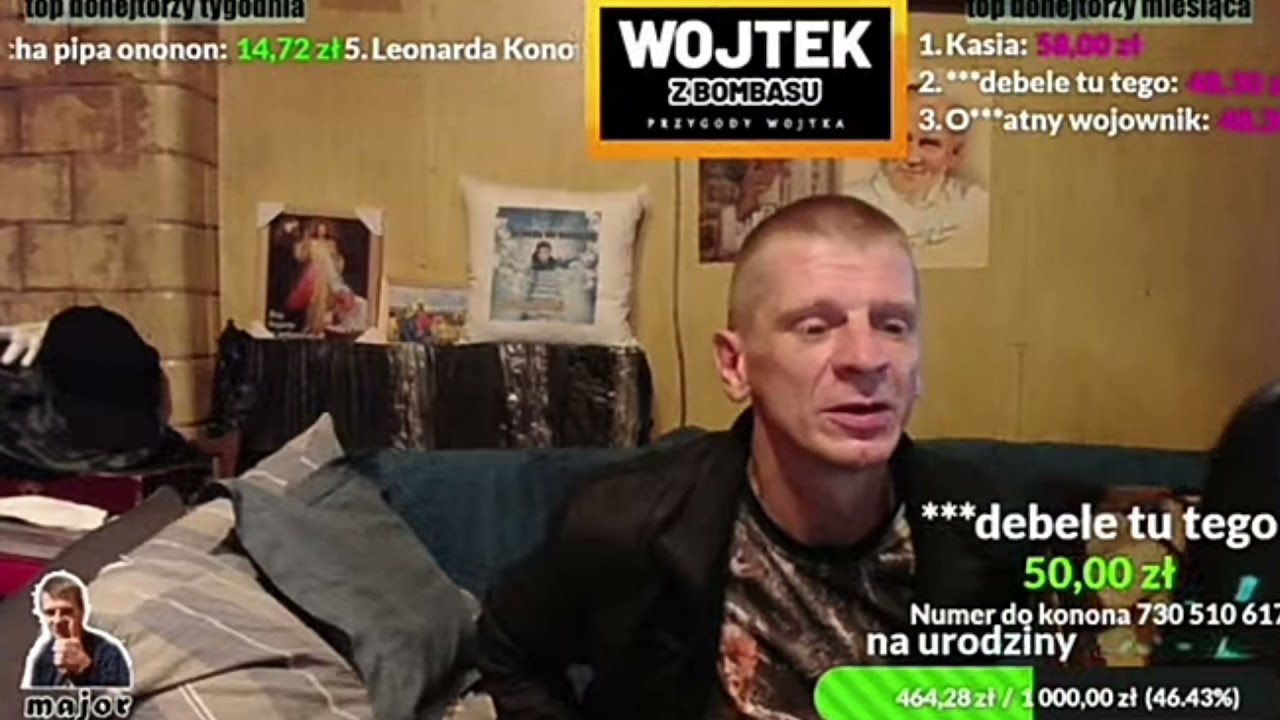 Major suchodolski z bombasu.: nawąchany major podaje telefon konona