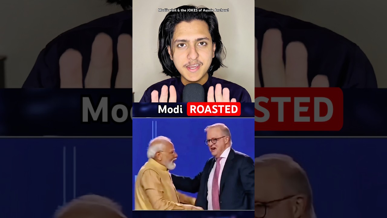 Modi&rsquo;s visit & the JOKES of Aussie Anchors! #shorts #modi #modiroast #modimemes #politicalmemes