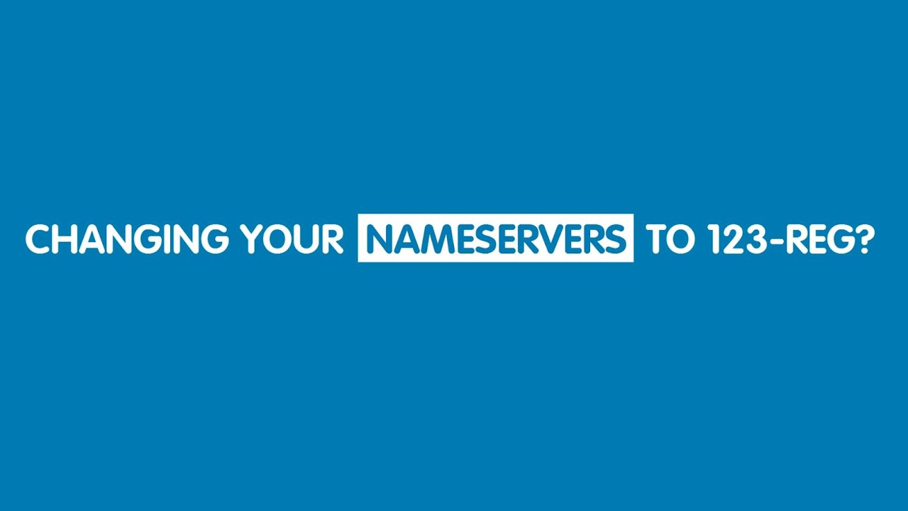 How to change a domain's nameservers | 123-reg