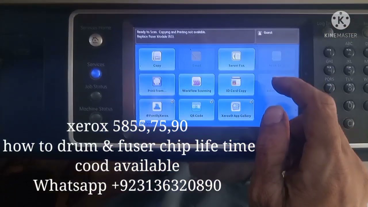 xerox 5855,75,90  how to drum chip & fuser chip life time..00926320890 Whatsapp