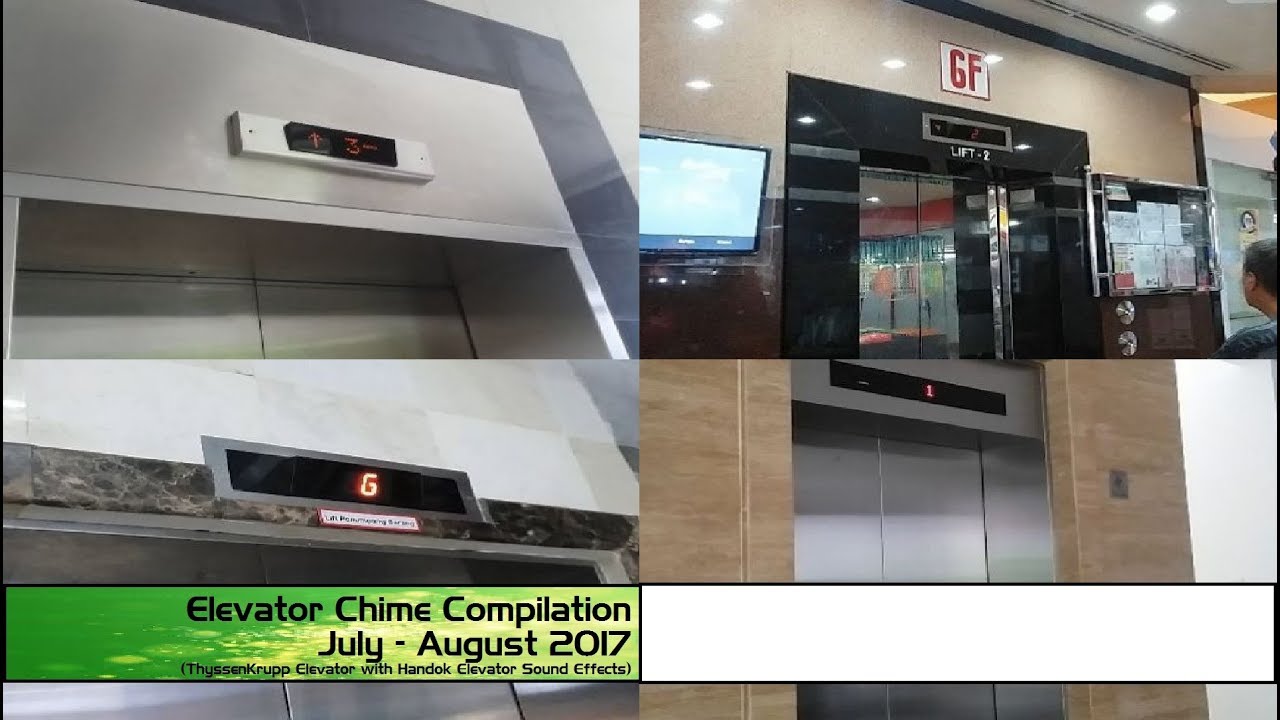 Orisa's Elevatour - Elevator Chime Compilation 2017 (July - August/ThyssenKrupp with Handok Chime)