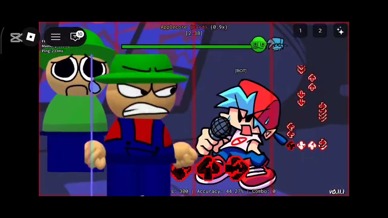(my hardest video, yet) Fnf &B golden apple pt. 2 - Applecore Slowed