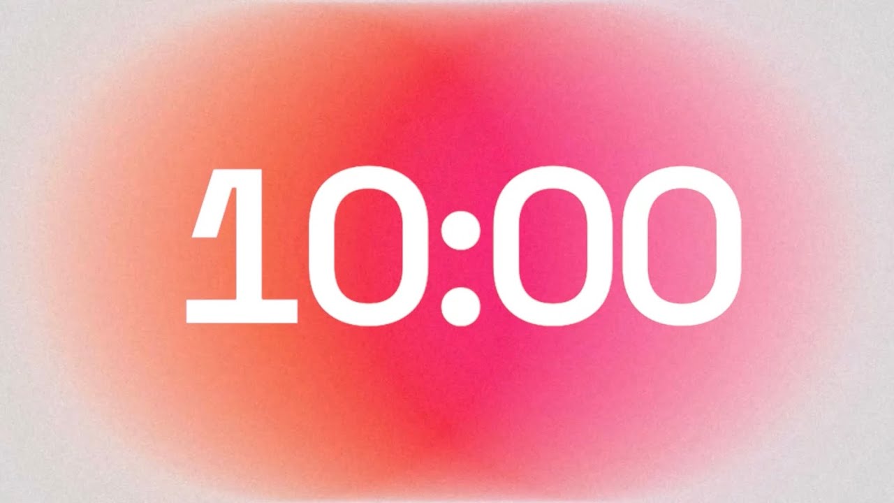 10 Minute Countdown Timer with Ticking Clock & Lofi Music