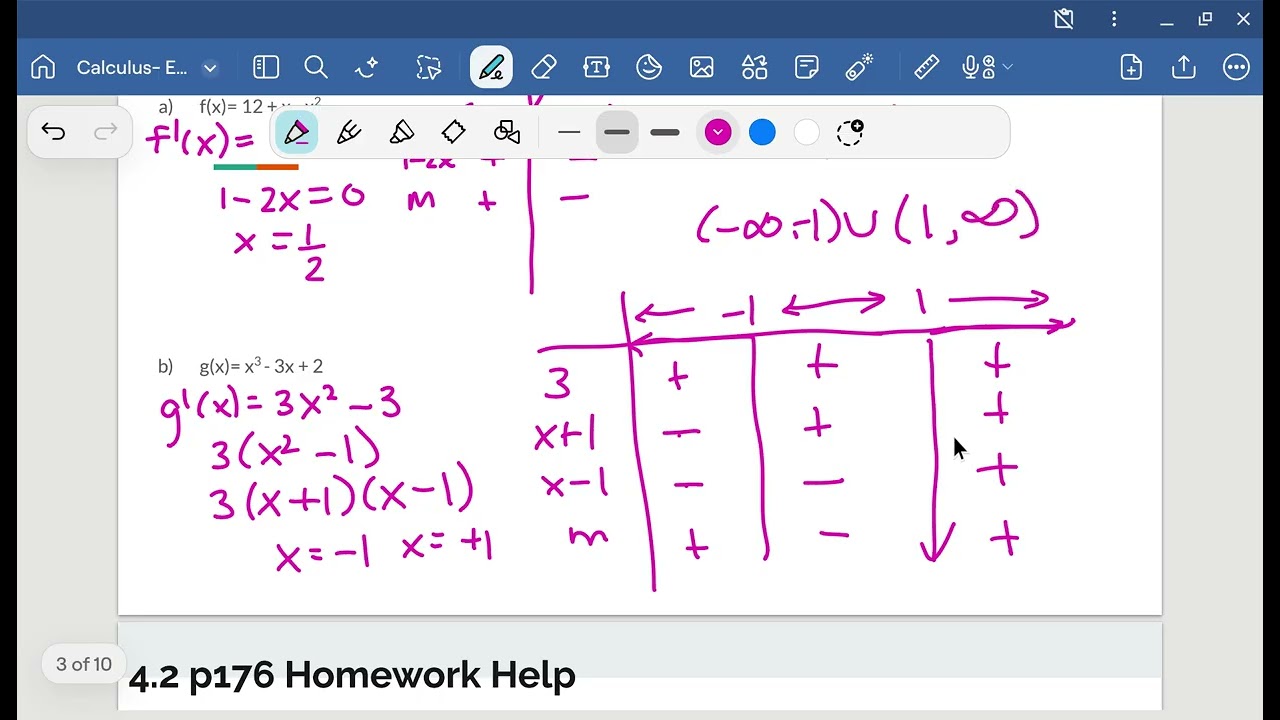 Calculus- Intro to extreme values  #calculusafirstcoursechapter4 Walk through the homework 4.1&4.2