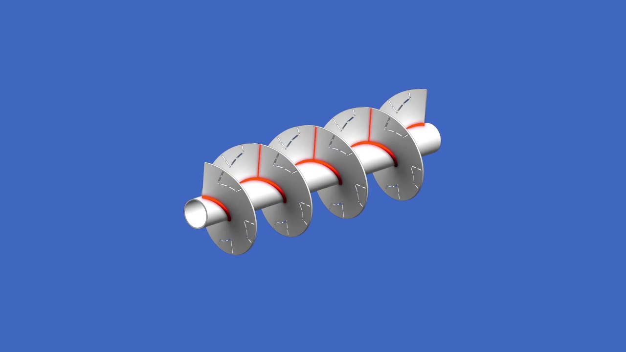 ROBOHELIX - Create a Spiral Auger by Forming Flights with Cut Outs