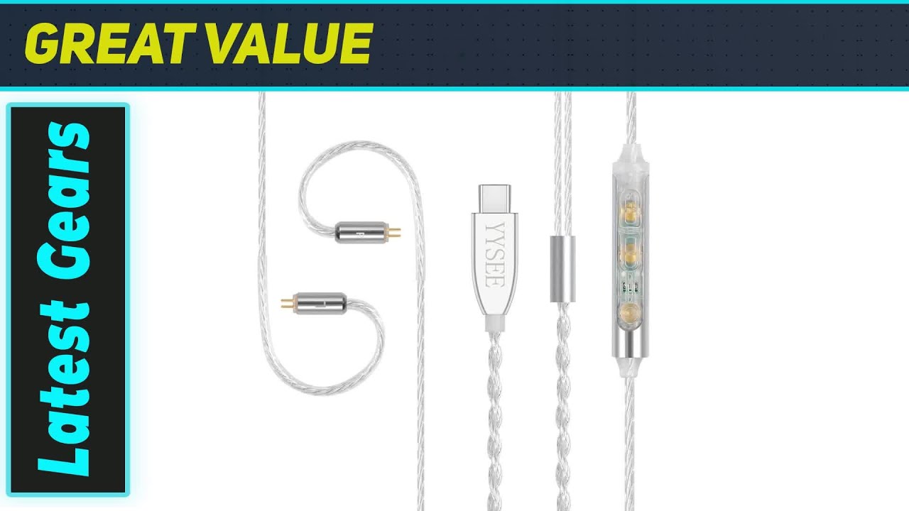 Кабель YYSEE USB C IEM: лучшее обновление для KZ и не только! ЦАП, микрофон, звук высокого разреш...