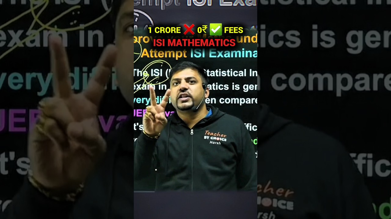 1 CRORE FEES 🤯 ONLY 0₹ FEES IN ISI MATHEMATICS 🔥 #isiexam #isimaths #jee #iitjee #jeemains #VED
