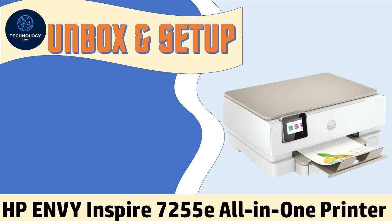 HP Envy Inspire 7255e All In One printe : Unbox Connect to network Install Ink & Paper & Print Photo