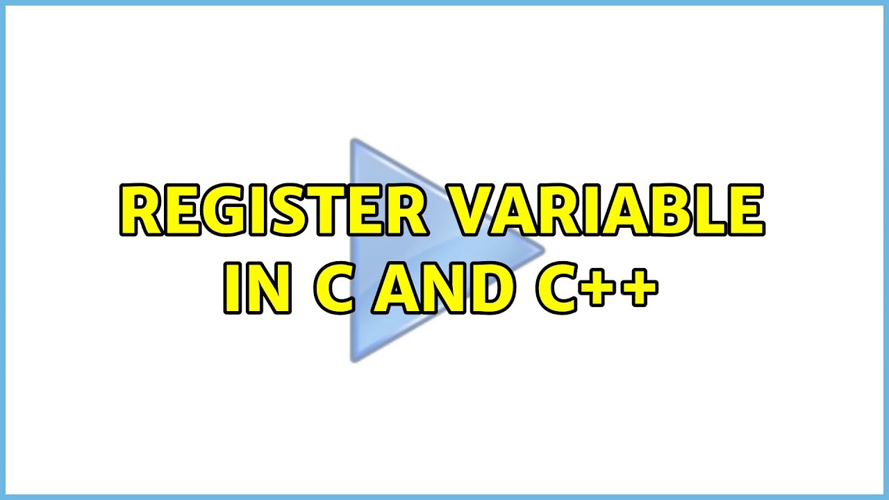 register variable in C and C++