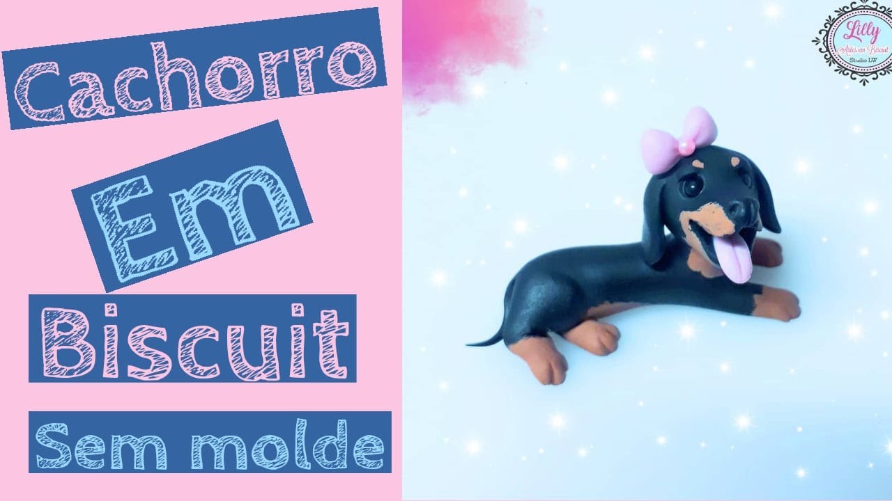Como fazer cachorro em biscuit, sem molde.