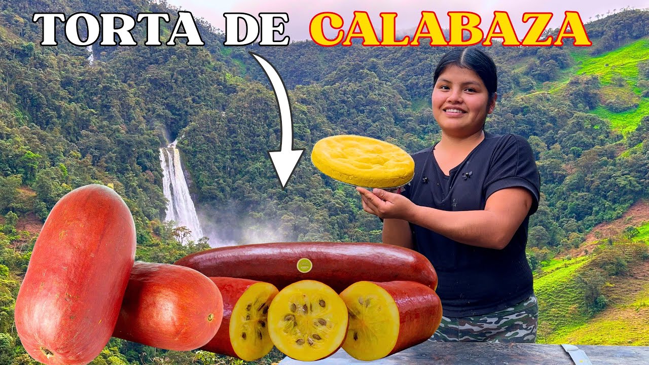 Como hacer TORTA DE CALABAZA sin horno ni batidora en el campo