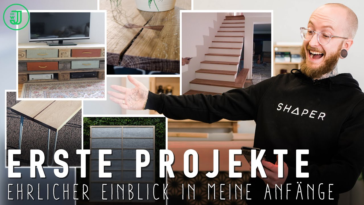 Super lustig! 😅Tischlermeister reagiert auf seine ERSTEN PROJEKTE | #jonasreagiert | Jonas Winkler