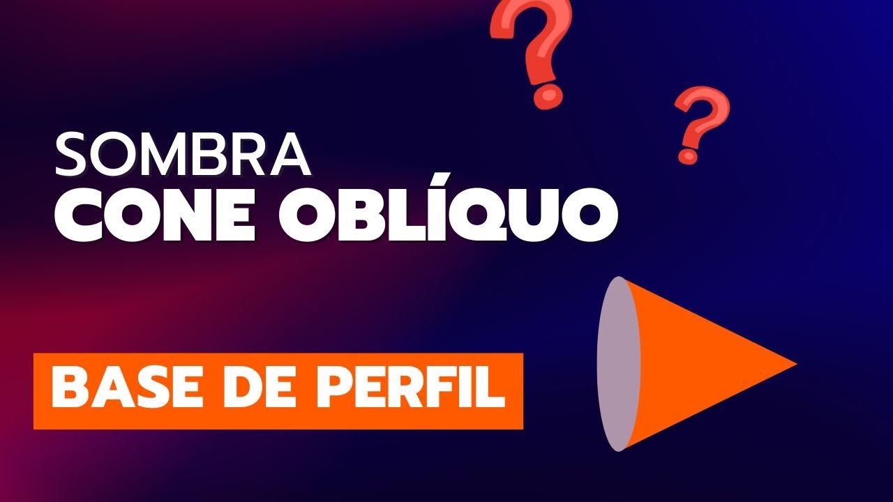 sombra cone obl&iacute;quo base de perfil