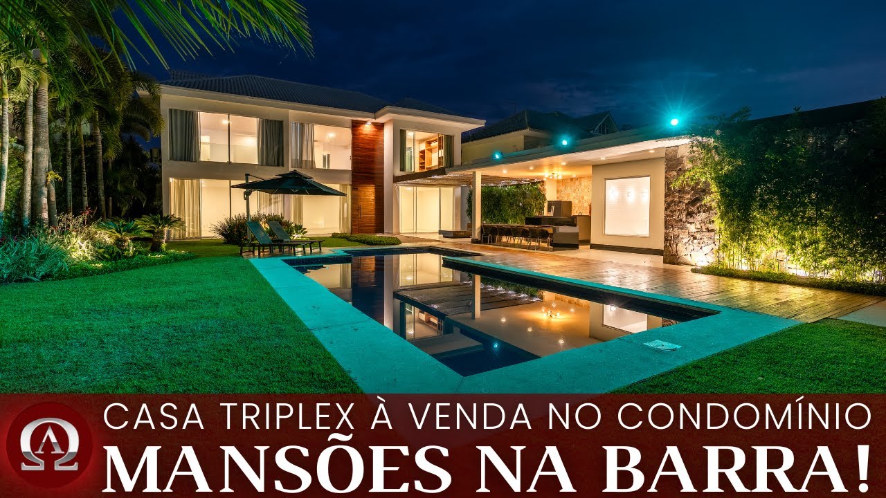 CASA TRIPLEX à venda no condomínio MANSÕES na BARRA DA TIJUCA no Rio de Janeiro / RJ!