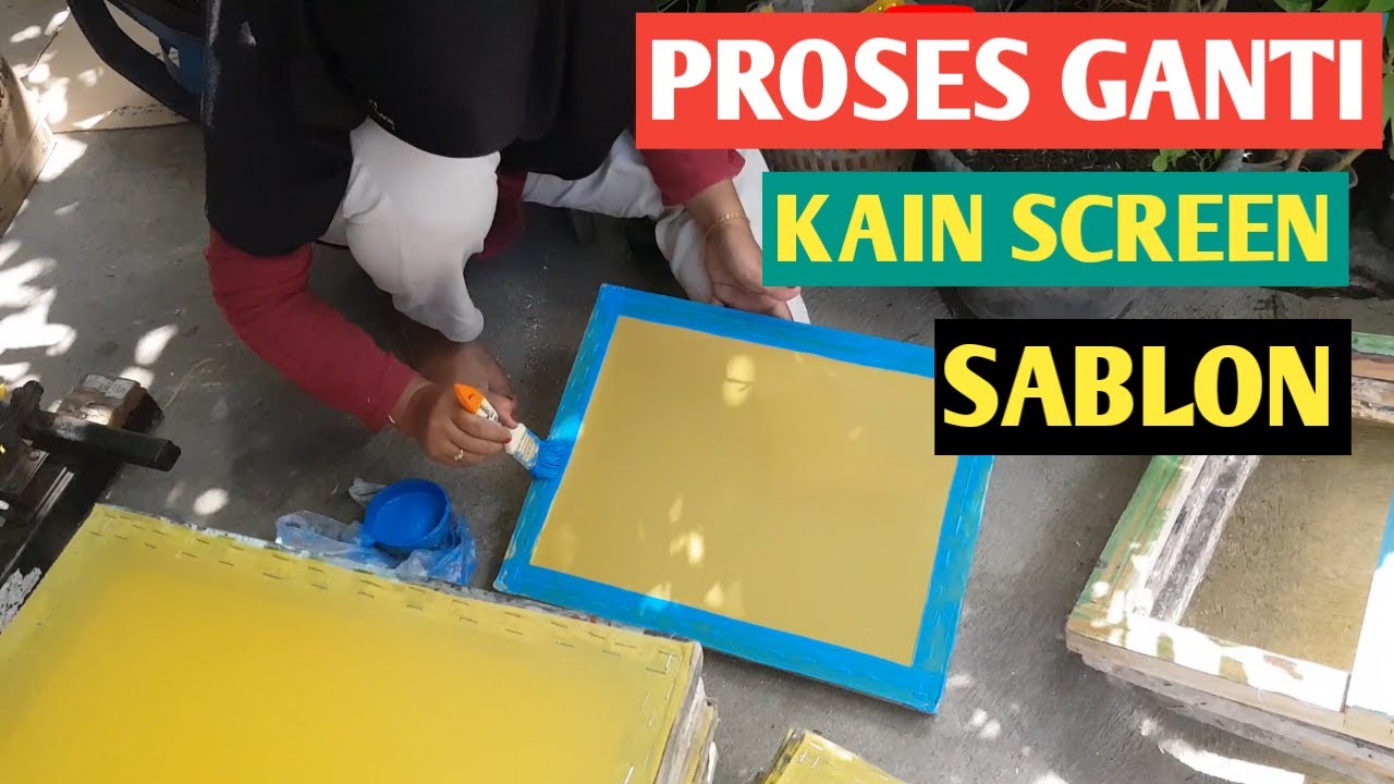 cara pasang kain  screen untuk sablon