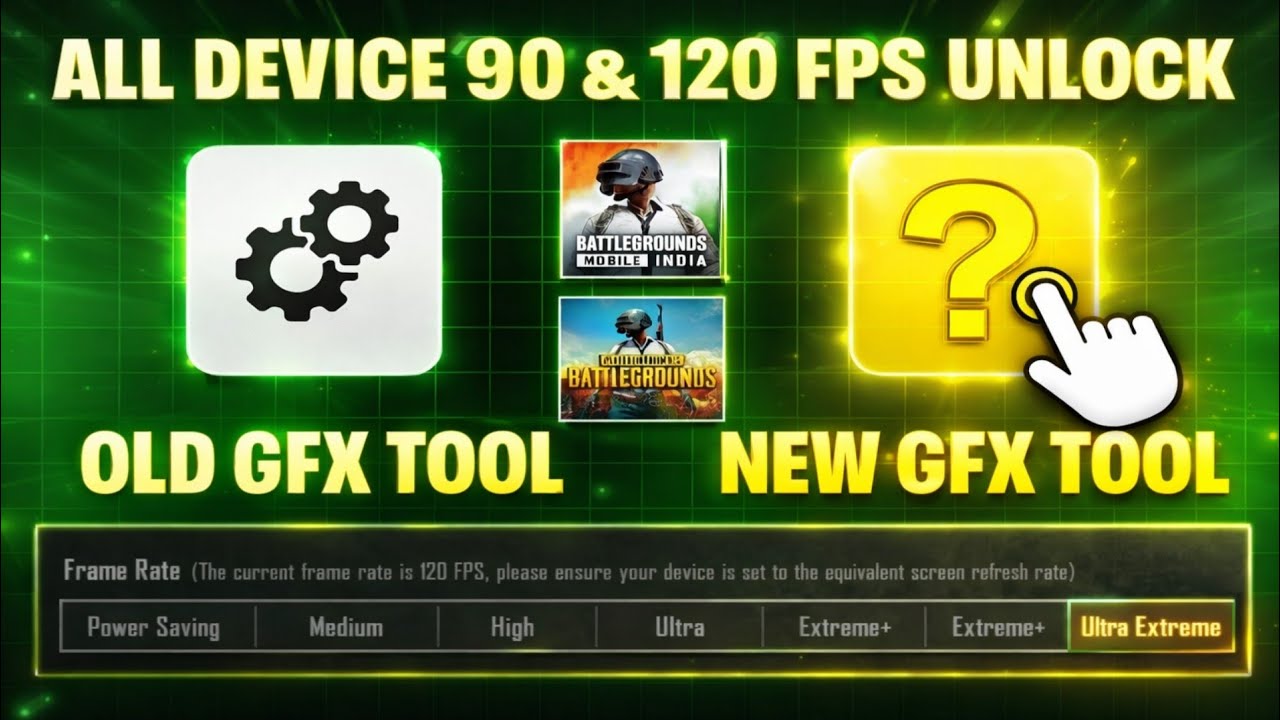 NEW GFX TOOL 🔥 | 90 & 120 FPS Unlock All Devices😱 | BGMI + PUBG Mobile Ultra Extreme FPS