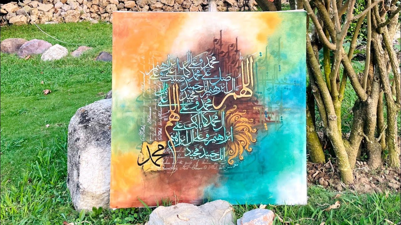 Arabic calligraphy painting tutorial/khate sulas 