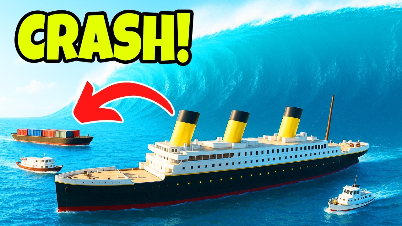 Титаник против лодок и кораблей: уничтожение! | Roblox