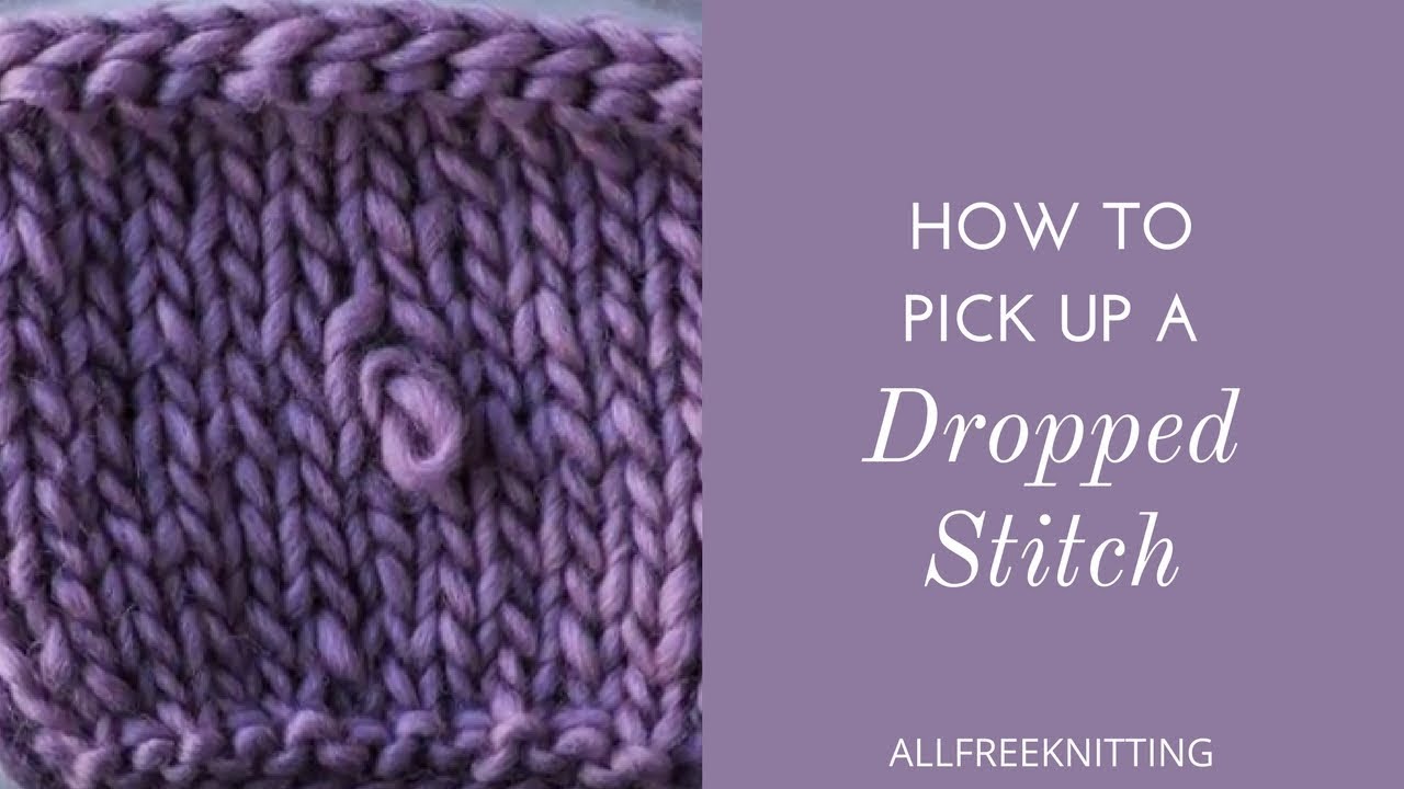 How to Pick Up a Dropped Knit Stitch