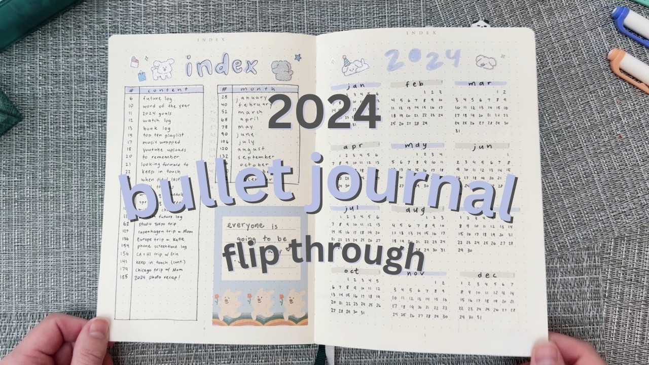 2024 bullet journal flip through 💖