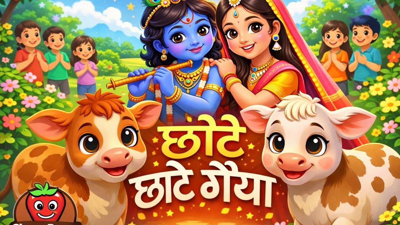 छोटे छोटे गैया | Cute Baby Cow Song | Hindi Kids Rhyme | #chocoberry 