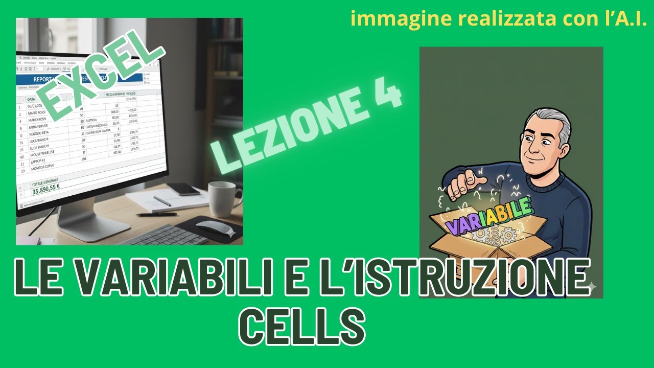 Il VBA di Excel - Lezione 4 - Le variabili e l'istruzione CELLS