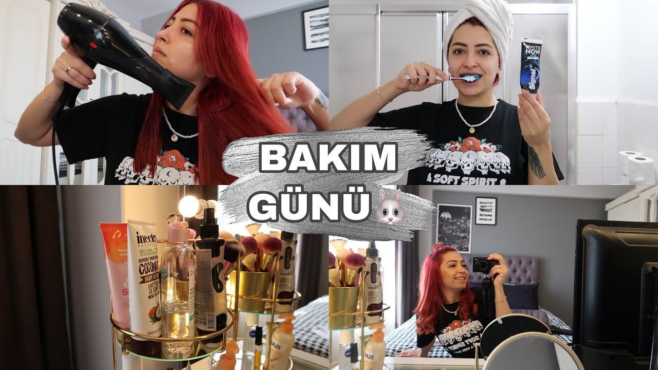 EVDE BAKIM GÜNÜ!🧖🏽‍♀️Cilt,Saç,Tırnak,Makyaj 💅🏽🌸 Neler kullanıyorum??