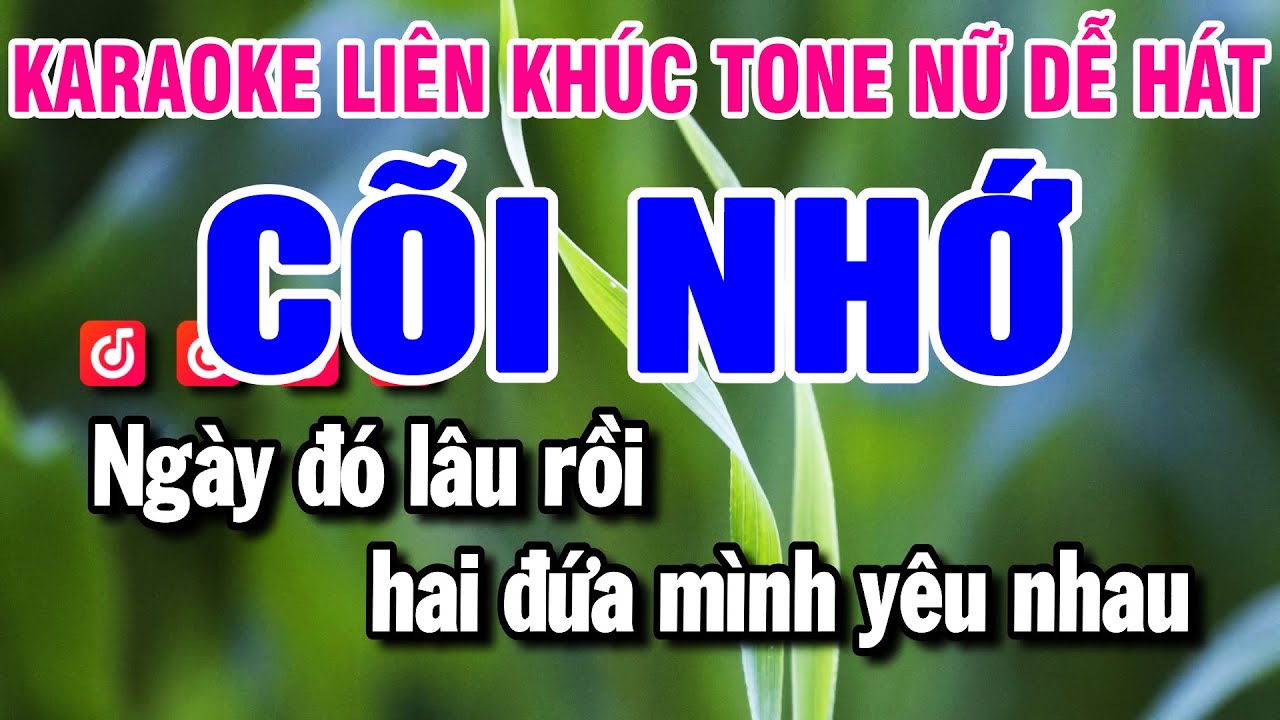 Karaoke Liên Khúc Nhạc Sống Tone Nữ Cõi Nhớ | Đêm Mưa Nhớ Mẹ