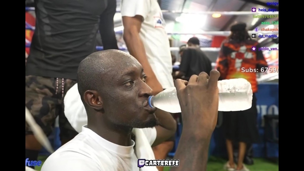 Carterefe is training ahead of his upcoming boxing with portable
