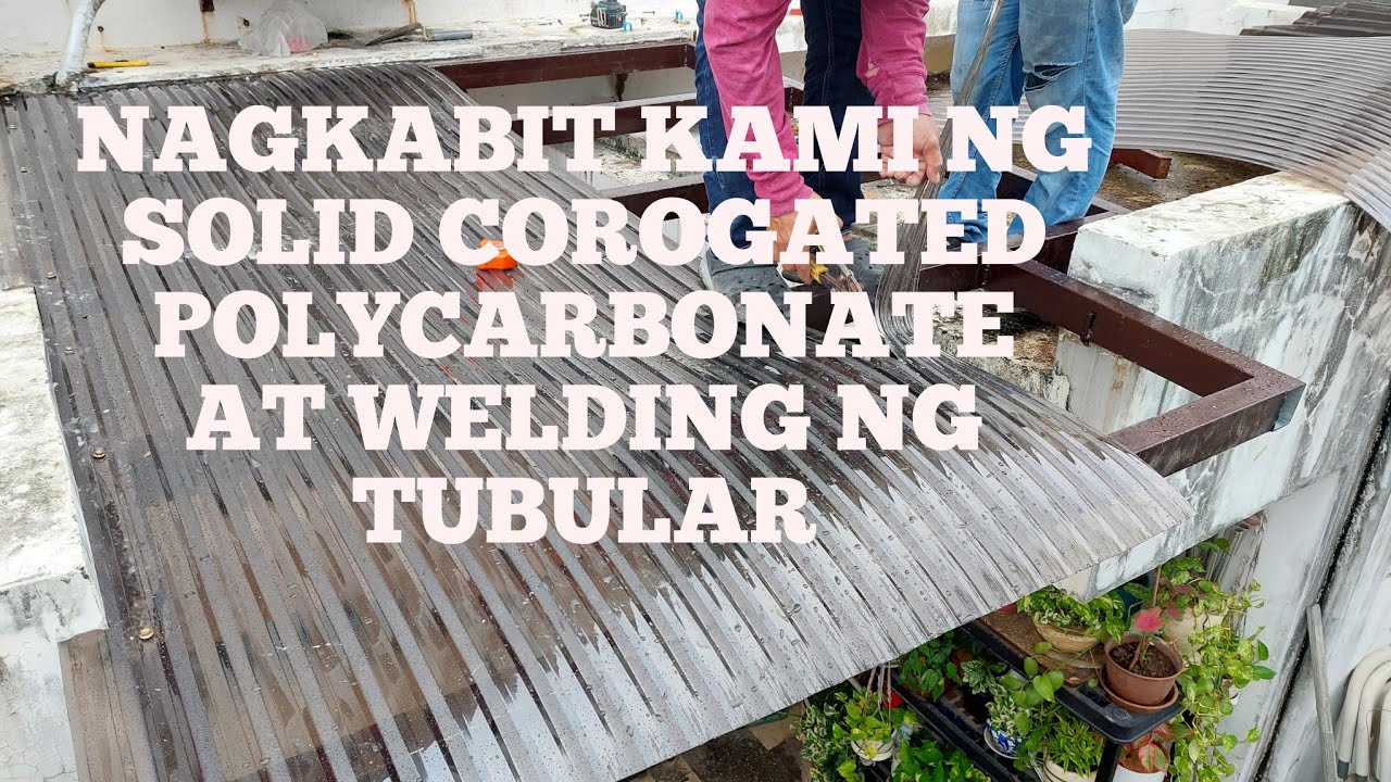 INSTALLATION COROGATED SOLID POLYCARBONATE ROOF