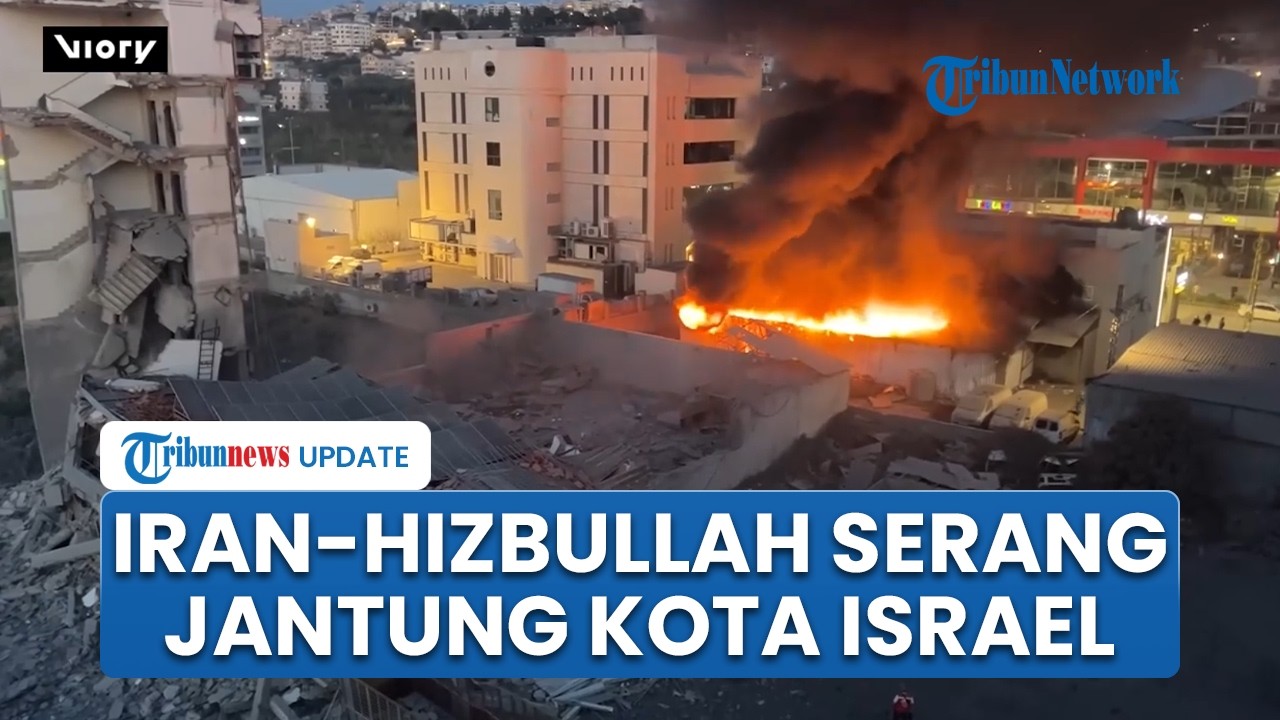Tel Aviv Diserang dari Segala Penjuru! Rudal Iran-Hizbullah Melesat ke Gedung Tinggi, Sirene Meraung