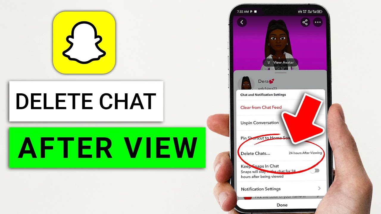 Как удалить чат после просмотра в Snapchat