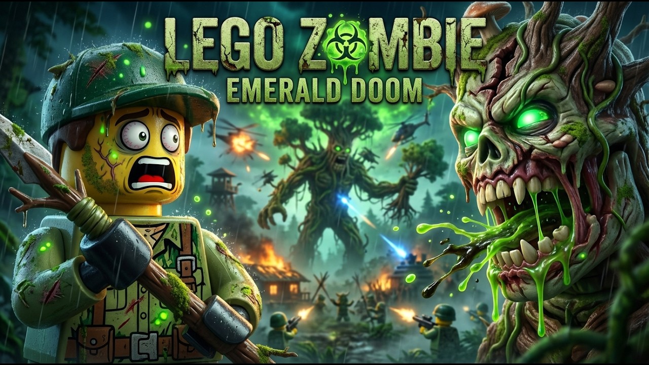 LEGO Zombie Giant Outbreak: Emerald Doom | Lego Survival | LEGO Zombie Animation