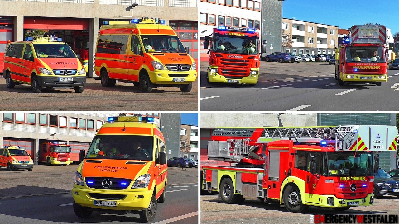 [FEUERWEHR HERNE 🚨] - EINSATZFAHRTEN an FEUER- und RETTUNGSWACHE SODINGEN