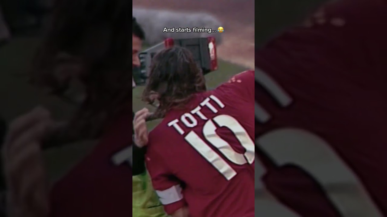 TOTTI GOAL ED ESULTANZA CAMERAMEN! STORIA! #asroma #totti #football