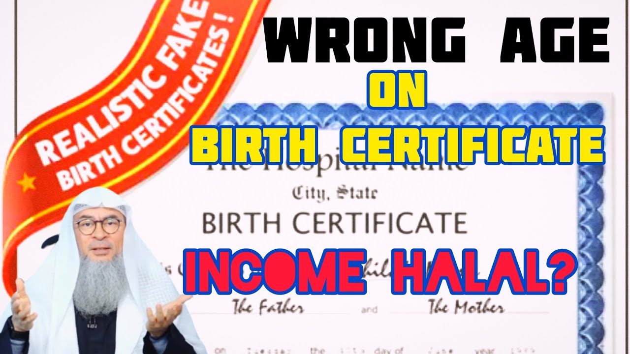 Wrong age on my birth certificate, is my income halal? - Assim al hakeem