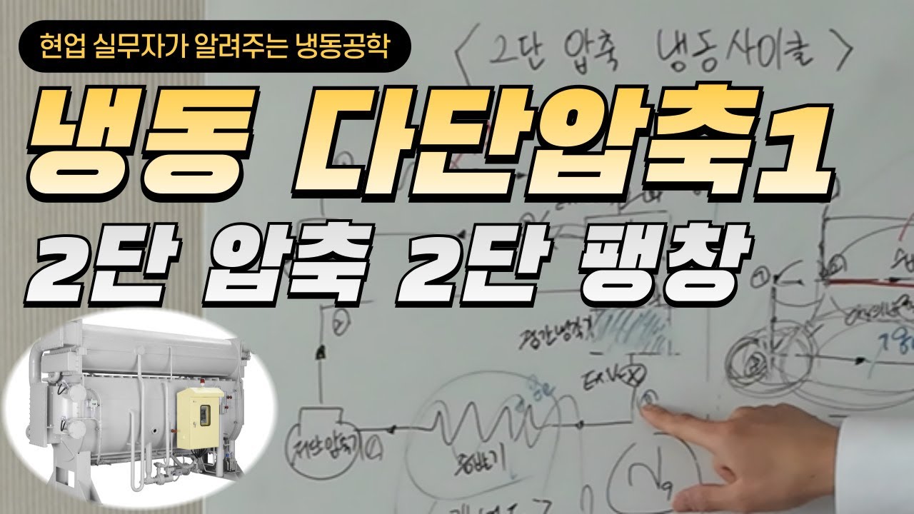 [공조냉동] 2단압축 냉동사이클 ｜ 2단압축 2단팽창