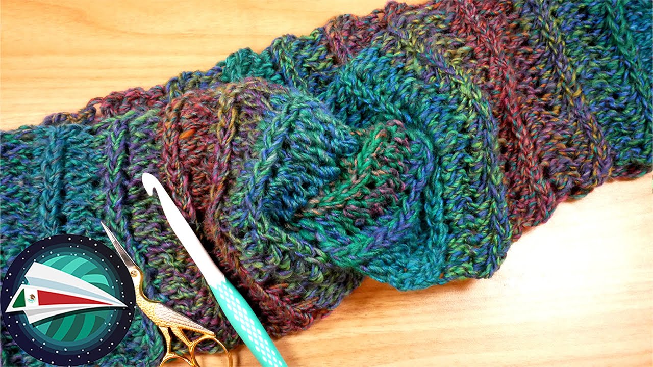 Ganchillo | Bufanda circular con giro y degradado de colores | 1 ovillo, 1 bufanda | Idea invernal