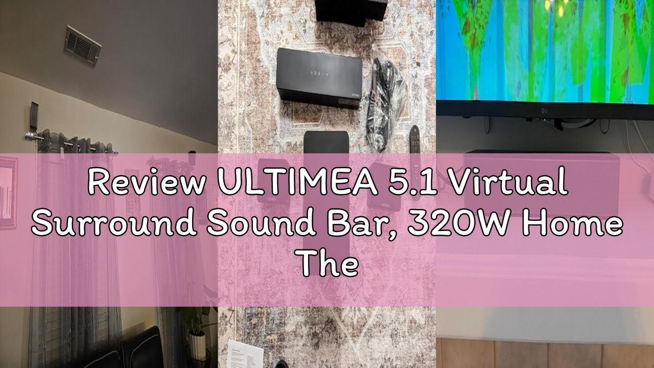 Review ULTIMEA 5.1 Virtual Surround Sound Bar, 320W Home Theater Surround System with Adjustable Spe