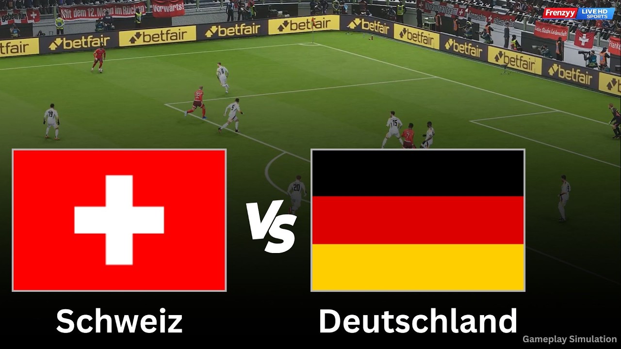 Schweiz gegen Deutschland &ndash; Freundschaftsspiel International | PES21 Simulation
