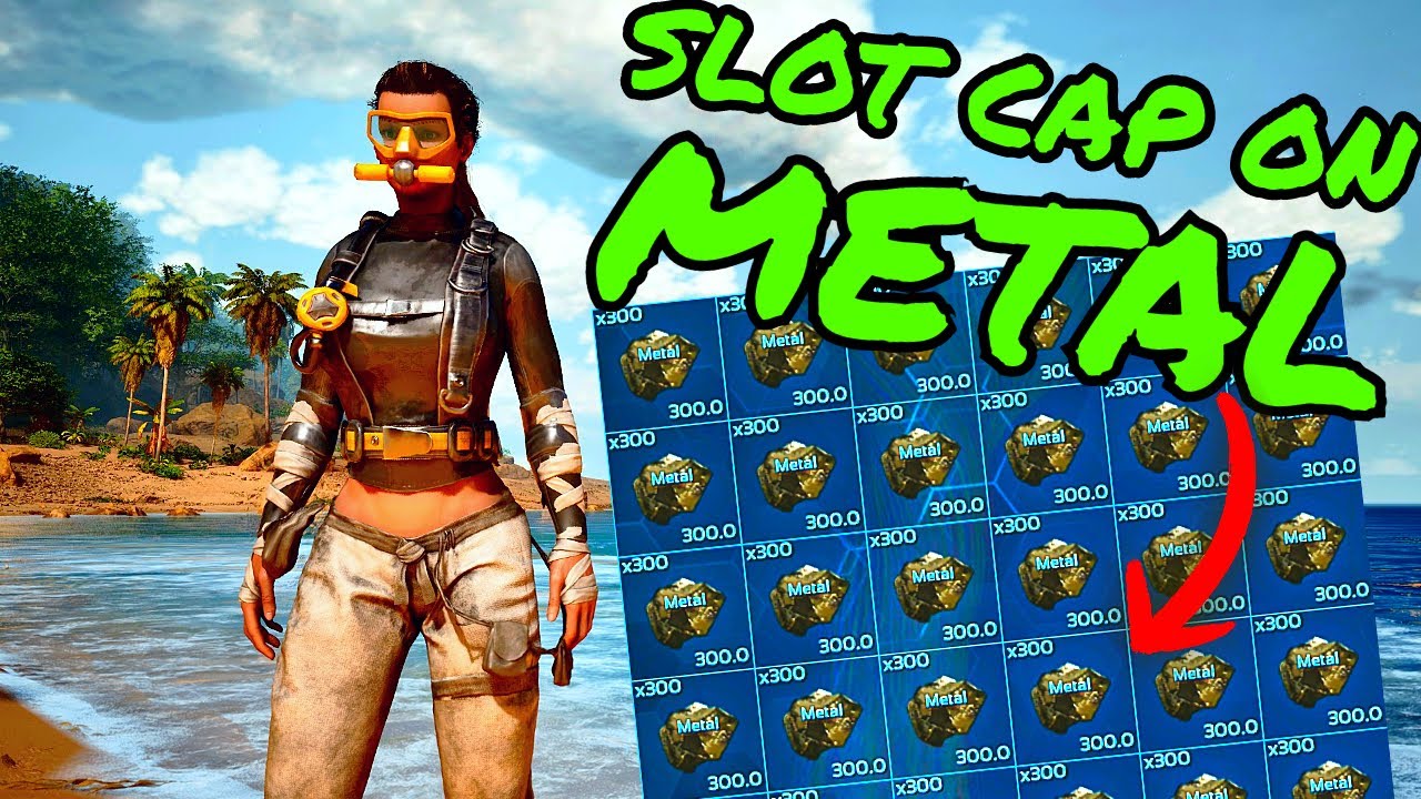 How to SLOT CAP ON METAL on Ark Survival Ascended The ISLAND! Where to get the most METAL SAFELY!!!