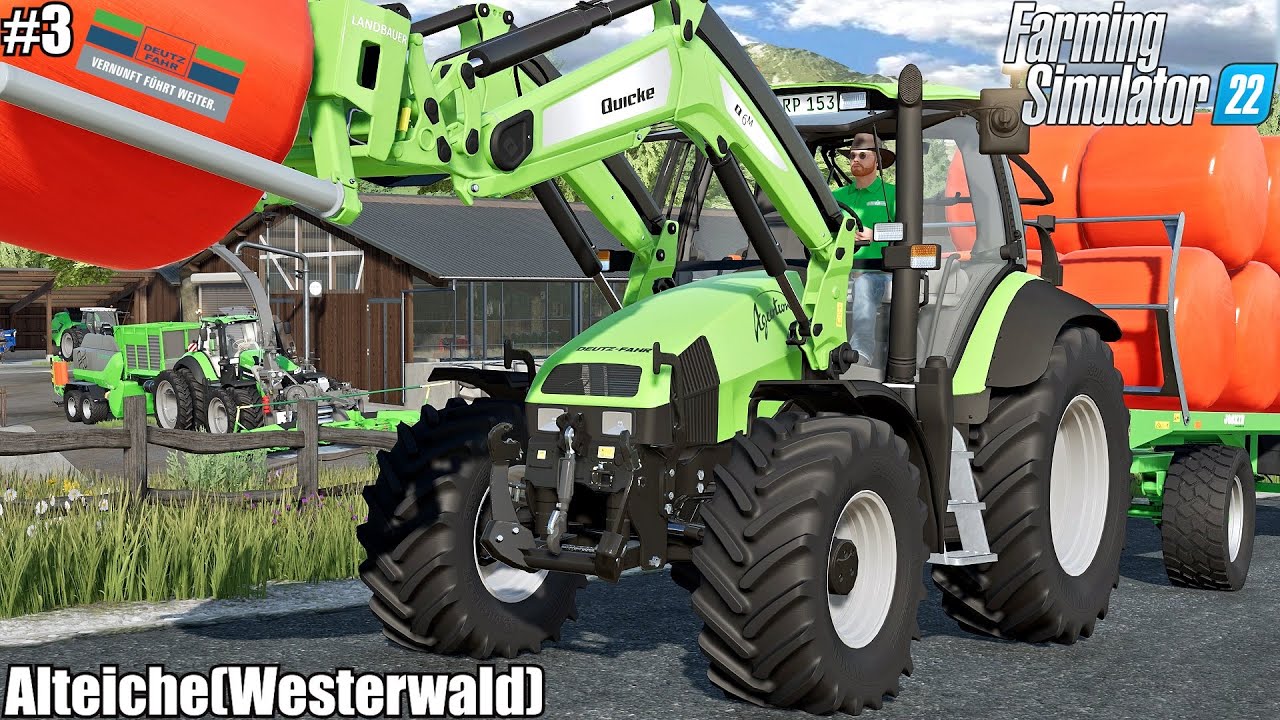 BALING CORN SILAGE W/ DEUTZ FAHR 9340 TTV Warrior │ALTEICHE (Westerwald) │FS 22│3