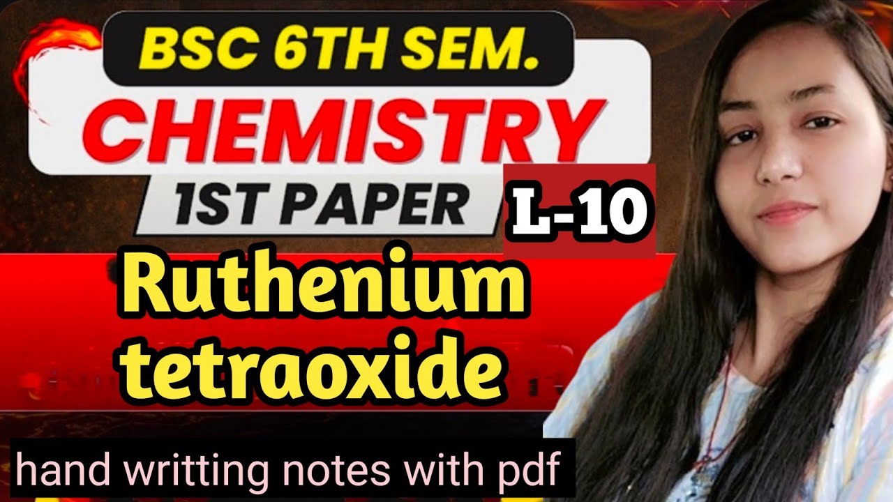 Oxidation with ruthenium tetraoxide| bsc 6th semester chemistry paper 1st unit 1st #viral#video