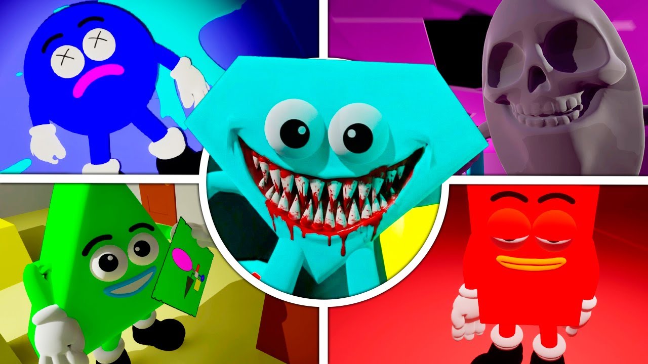 Geometry Horror (Save The Shapes) - All Bosses + Ending (Showcase)