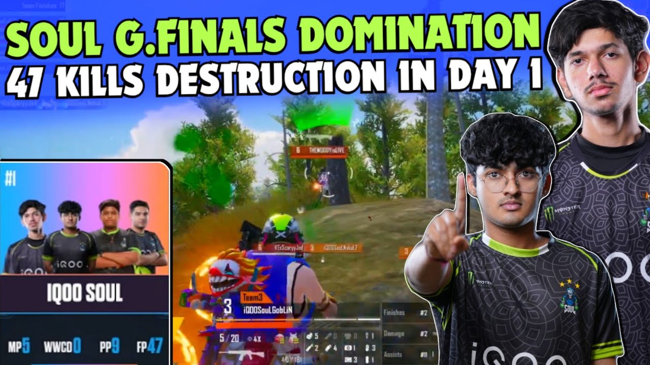 iQOOSouL Domination in GSG Grand Finals Day 1 ✅ SOUL Goblin Nakul Legit Destruction 🔥 Team SouL 🚀