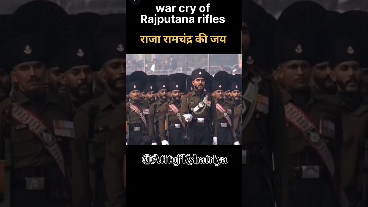 Rajput rifles March on kartvya path | war cry- Raja Ram Chandra ki Jai 🚩⚔️ #youtubeshorts